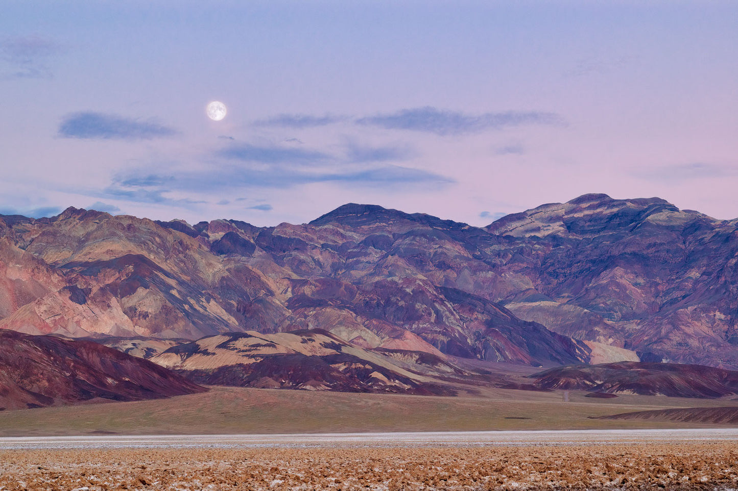 Pastel Hue Death Valley Moonrise