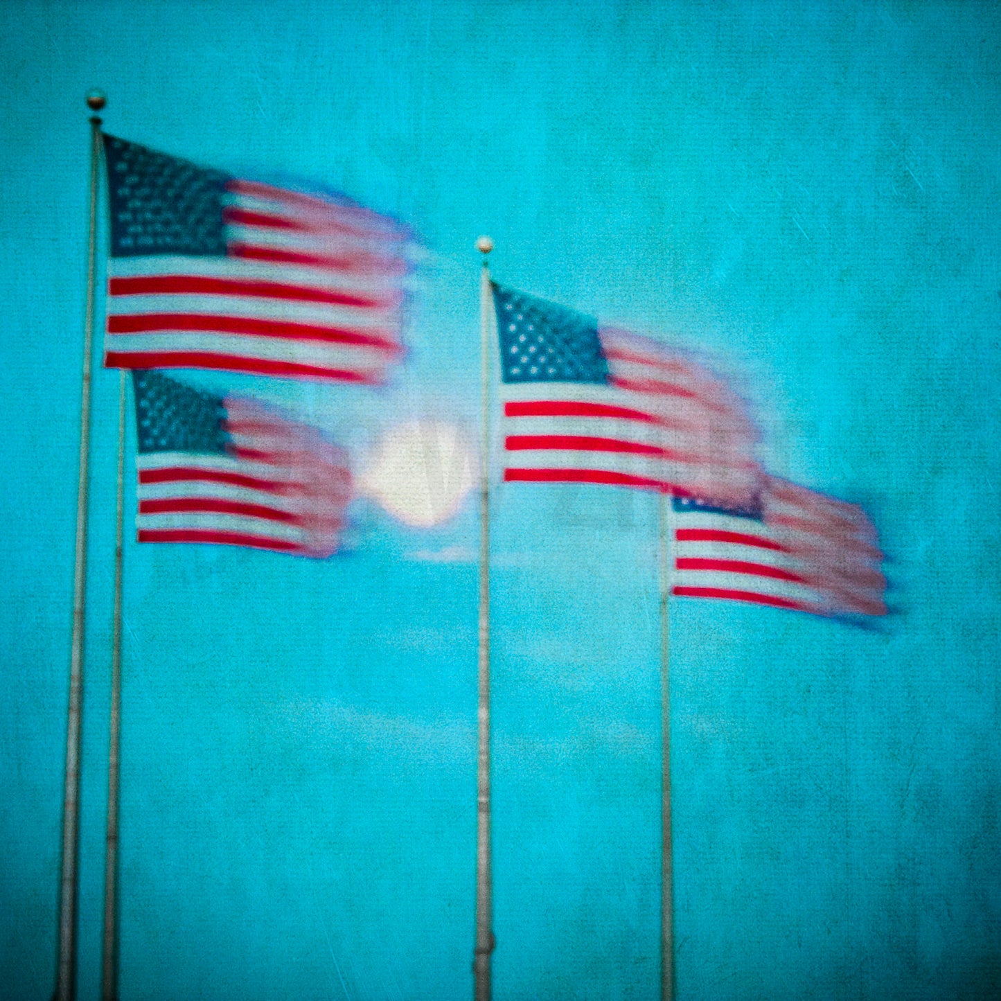USA Flag, American Flag, Patriot Moon, Flag Wall Art, America Art, Patriotic Art, USA Art, Textured Flag Fine Art Photograph Print