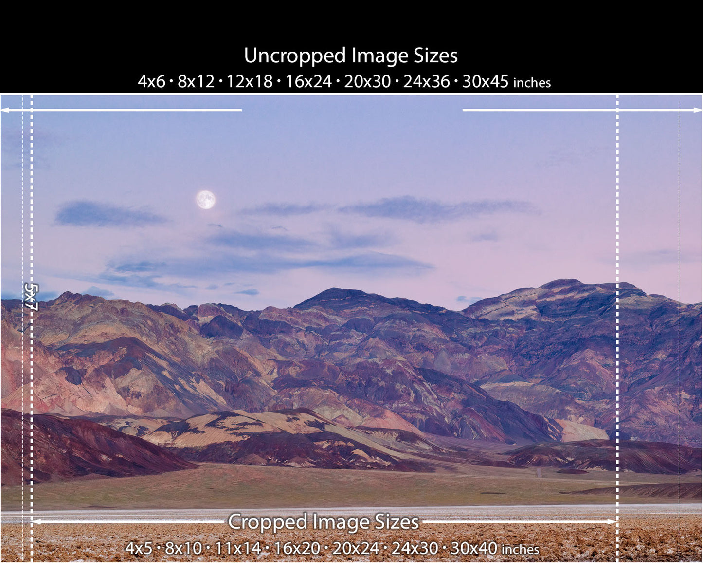Pastel Hue Death Valley Moonrise