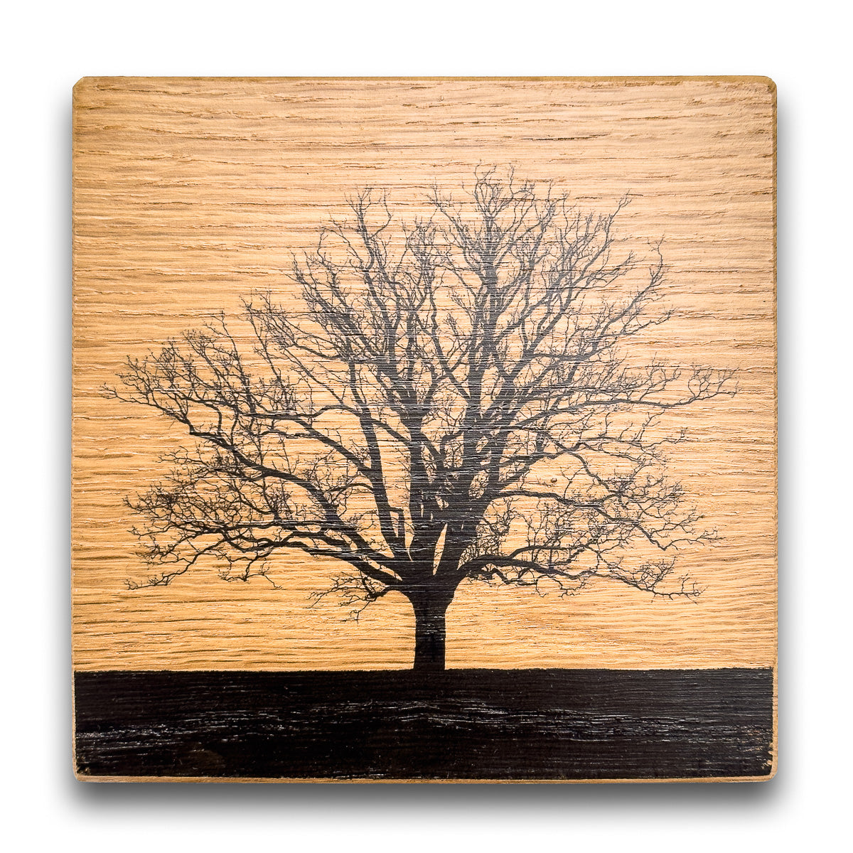 small Winterthur Oak woodprint on oak