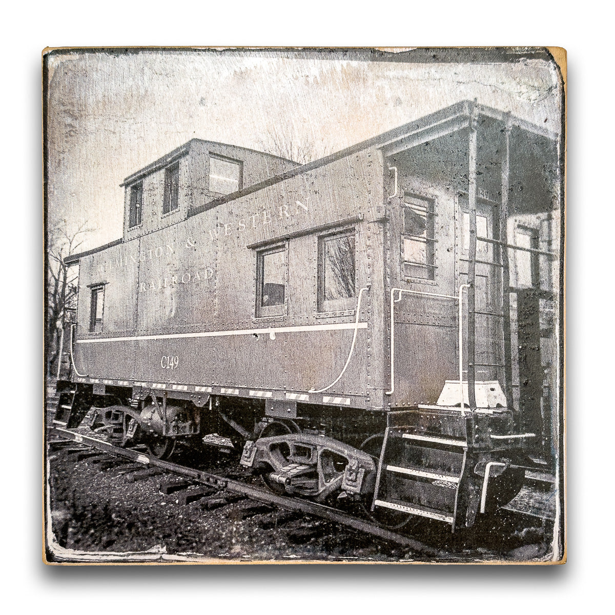 small WWRR Caboose woodprint