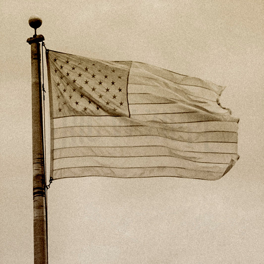 Vintage Stars and Stripes: Fine Art Black and White Photography of the American Flag