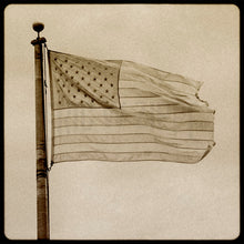 Load image into Gallery viewer, Vintage Stars and Stripes: Fine Art Black and White Photography of the American Flag
