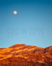 Load image into Gallery viewer, Southwest Photography, Desert Photography, Artists Palette California, Death Valley Moonrise, South West Photography, Desert Photo
